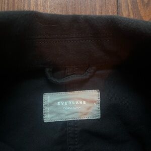 Everlane Classic Black Organic Cotton chore coat
